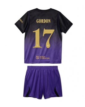 Billige Fotballdrakt Barcelona Anthony Gordon #17 Replika Bortedraktsett Barn 2026-27 Kortermet (med bukser)